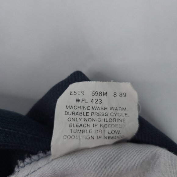 Levis 10517 Pants Mens 42x32 Blue Dacron Polyester Straight Leg Made USA Vintage - Picture 7 of 16